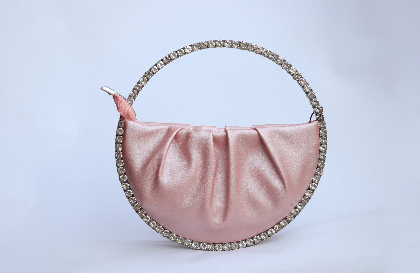 Lily pink metallic handbag