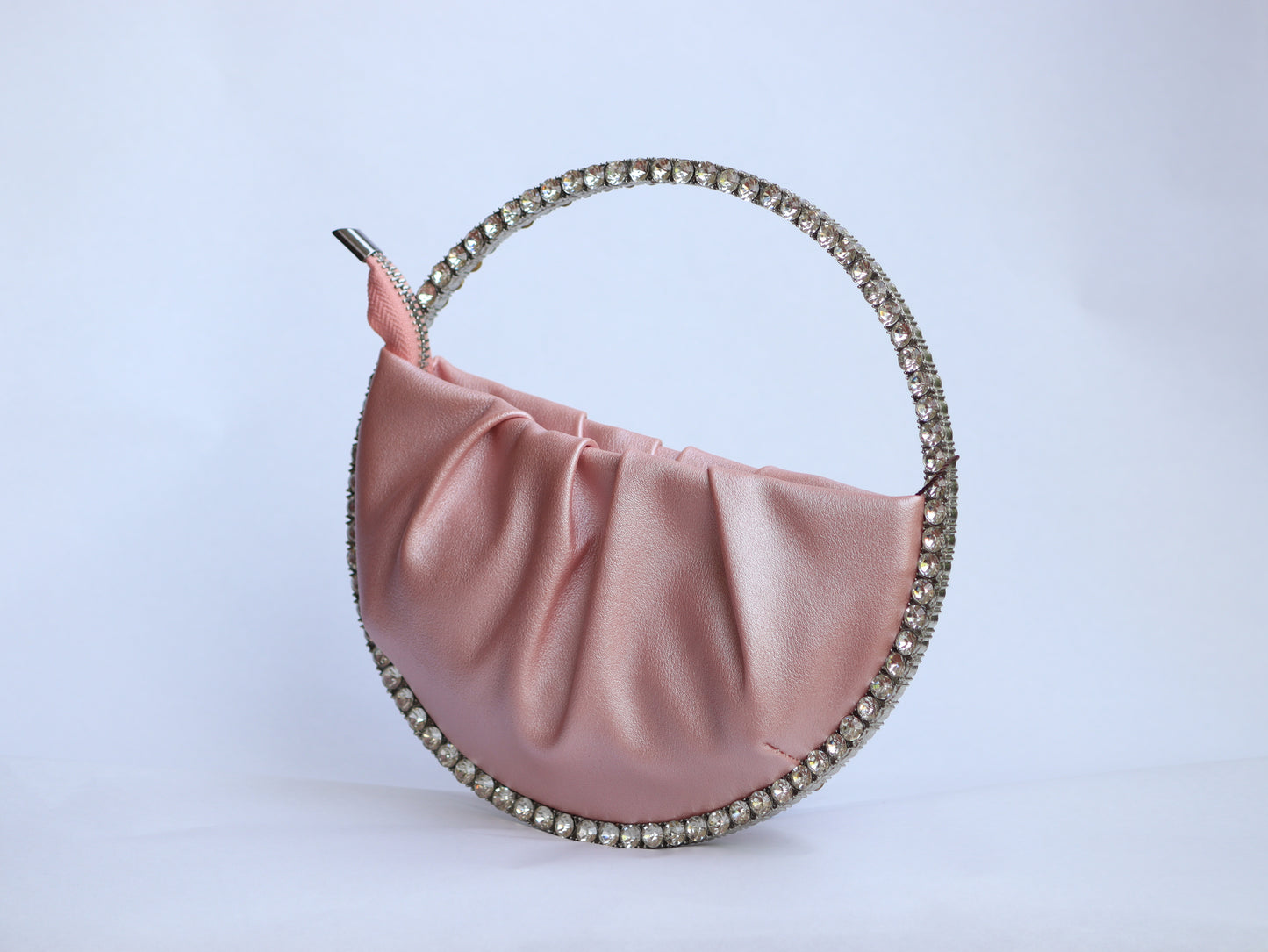 Lily pink metallic handbag