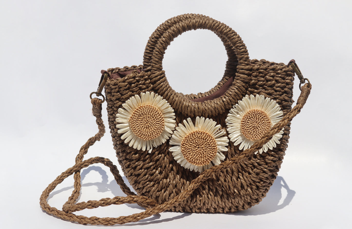 Lily Brown Floral handbag