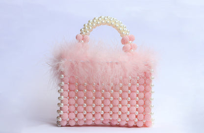 Lily Rose Feathered Elegance Handbag