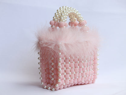 Lily Rose Feathered Elegance Handbag