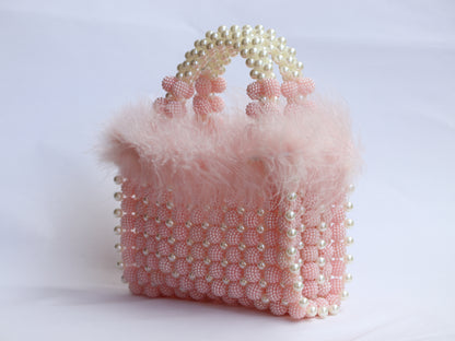 Lily Rose Feathered Elegance Handbag
